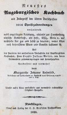 Bild Nr.1: 143-891 Rosenfeld,M.J.: (Küche und Haushalt, Kochbücher)