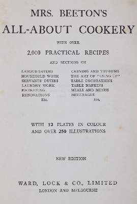 Bild Nr.1: 143-901 Sammlung: (Küche und Haushalt, Kochbücher)