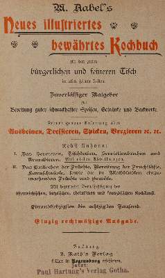 Bild Nr.1: 143-902 Sammlung: (Küche und Haushalt, Kochbücher)