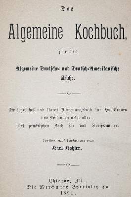 Bild Nr.1: 143-903 Sammlung: (Küche und Haushalt, Kochbücher)
