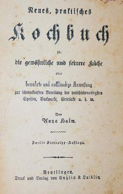 Bild Nr.1: 143-912 Sammlung: (Küche und Haushalt, Kochbücher)