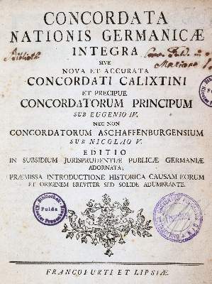 Bild Nr.1: 143-93 Concordata: (Alte Drucke, Handschriften und Theologie)