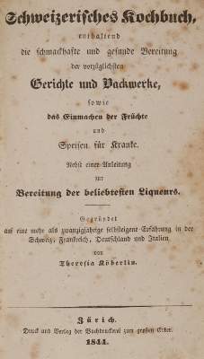 Bild Nr.1: 143-935 Köberlin,T.: (Küche und Haushalt, Kochbücher, Schweiz)
