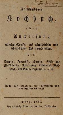 Bild Nr.1: 143-939 Vollständiges Kochbuch,: (Küche und Haushalt, Kochbücher, Schweiz)