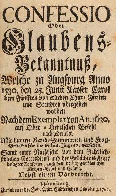 Bild Nr.1: 143-94 Confessio: (Alte Drucke, Handschriften und Theologie)