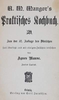 Bild Nr.1: 143-941 Mangor,A.M.: (Küche und Haushalt, Kochbücher, Skandinavien)