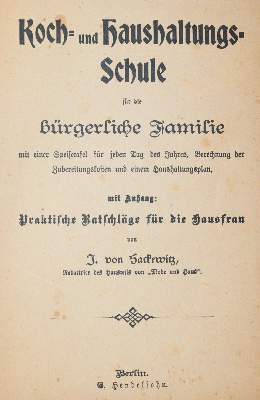 Bild Nr.1: 143-963 Wagner,C.: (Küche und Haushalt, Kochbücher)