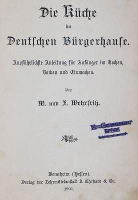 Bild Nr.1: 143-966 Wehrfritz,M. u. F.: (Küche und Haushalt, Kochbücher)