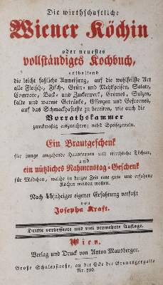 Bild Nr.1: 143-976 Kraft,J.: (Küche und Haushalt, Kochbücher, Wien)