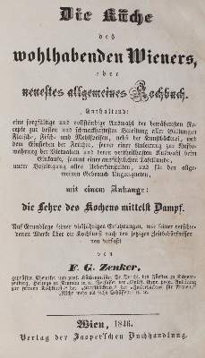 Bild Nr.1: 143-978 Zenker,F.G.: (Küche und Haushalt, Kochbücher, Wien)