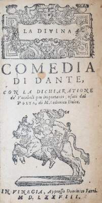 Bild Nr.1: 143-98 Dante,A.: (Alte Drucke, Handschriften und Theologie)