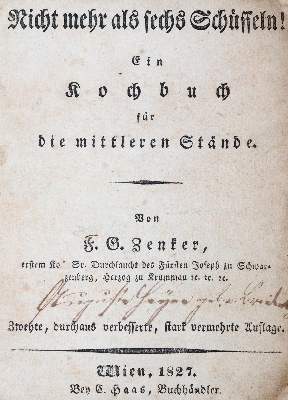 Bild Nr.1: 143-983 Zenker,F.G.: (Küche und Haushalt, Kochbücher)