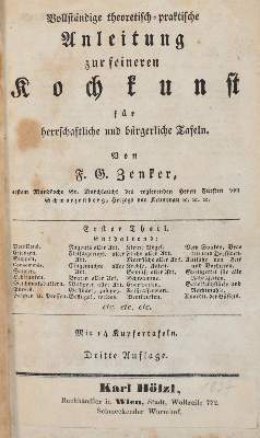Bild Nr.1: 143-984 Zenker,F.G.: (Küche und Haushalt, Kochbücher)