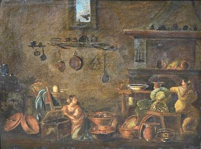 Bild Nr.1: 143-986 Valentino, Gian Domenico: (Küche und Haushalt, Küchenszene)