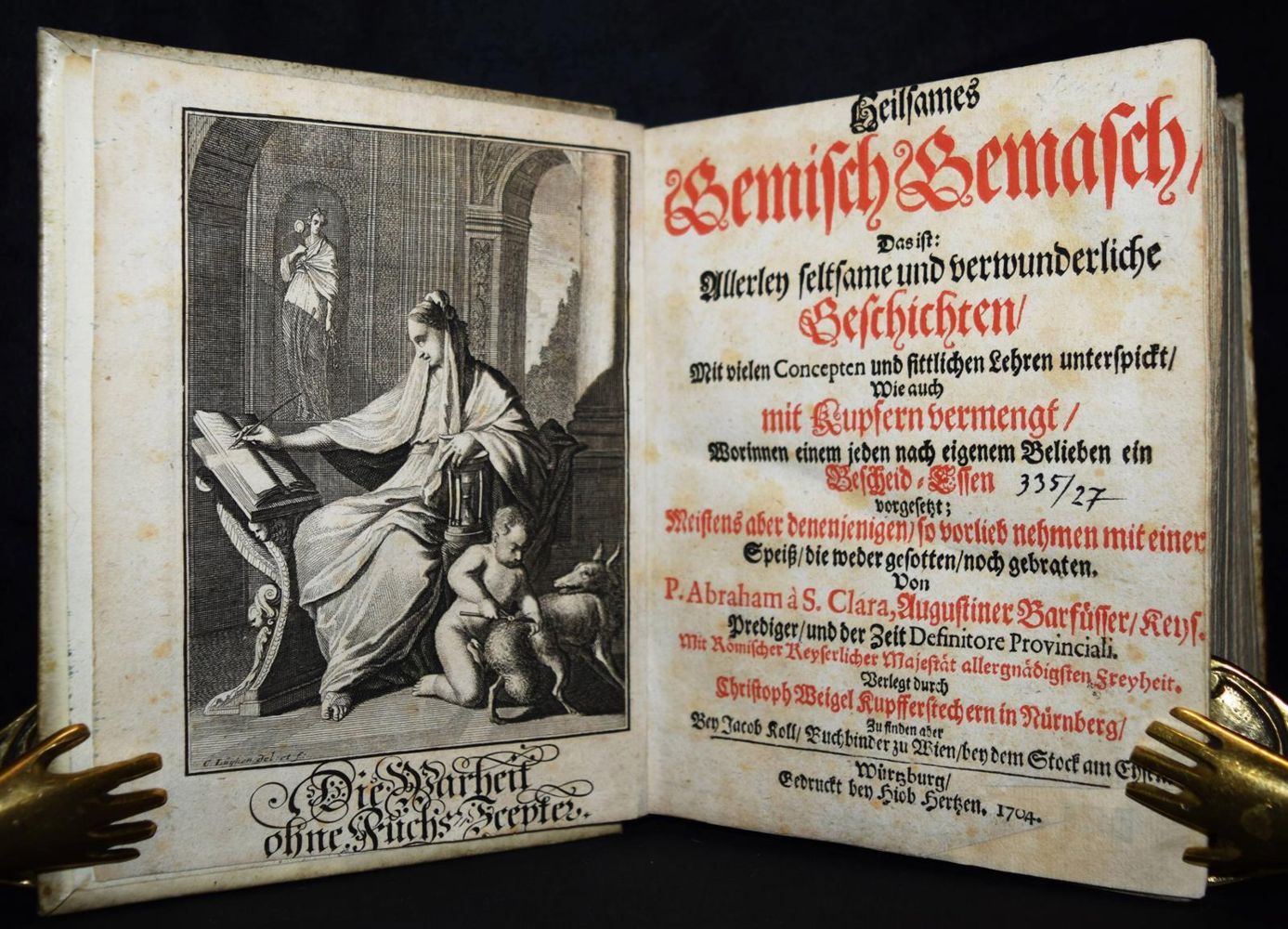 Große Abbildung Nr.2: 144-1 Abraham à Sancta Clara (d.i. U.Megerle).: (Alte Drucke, Handschriften und Theologie)