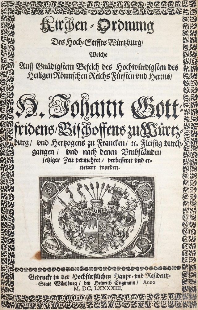 Große Abbildung Nr.1: 144-100 Johann Gottfried II.: (Alte Drucke, Handschriften und Theologie)