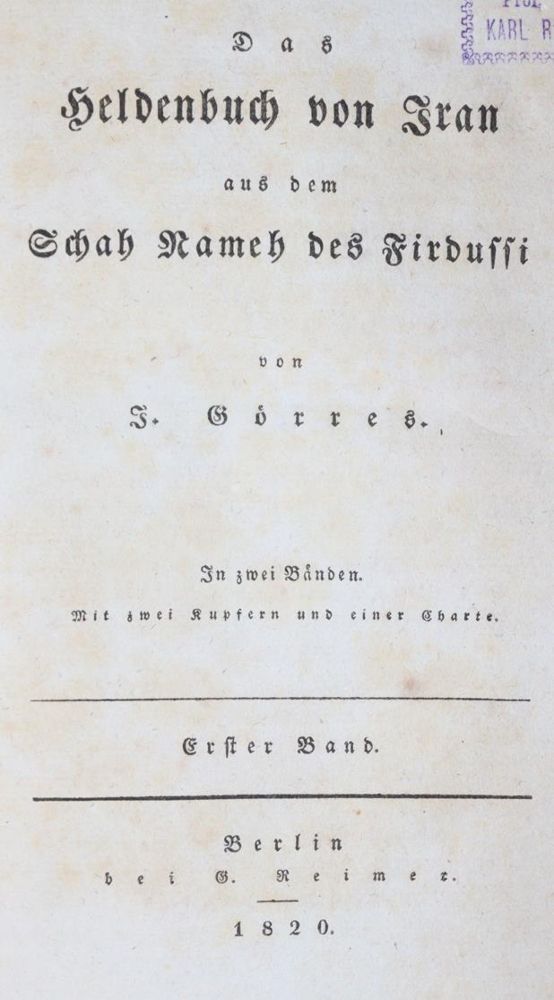 Große Abbildung Nr.1: 144-1005 Görres,J.v.: (Literatur und illustrierte Bücher bis 19.Jahrhundert)