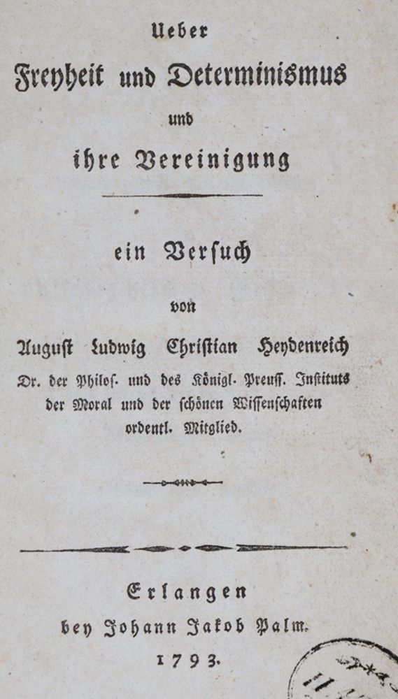 Große Abbildung Nr.1: 144-1020 Heydenreich,A.L.C.: (Literatur und illustrierte Bücher bis 19.Jahrhundert)