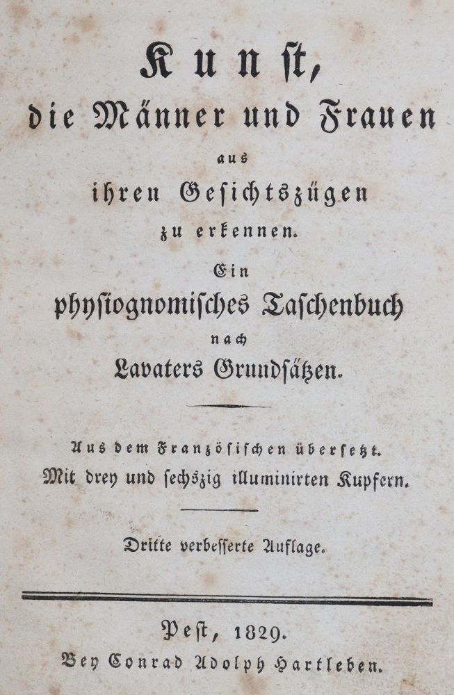 Große Abbildung Nr.4: 144-1031 Lavater,(J.K.).: (Literatur und illustrierte Bücher bis 19.Jahrhundert)