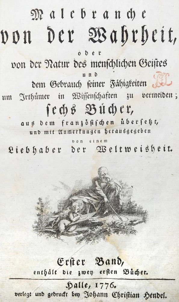 Große Abbildung Nr.10: 144-1037 Malebranche,N.: (Literatur und illustrierte Bücher bis 19.Jahrhundert)
