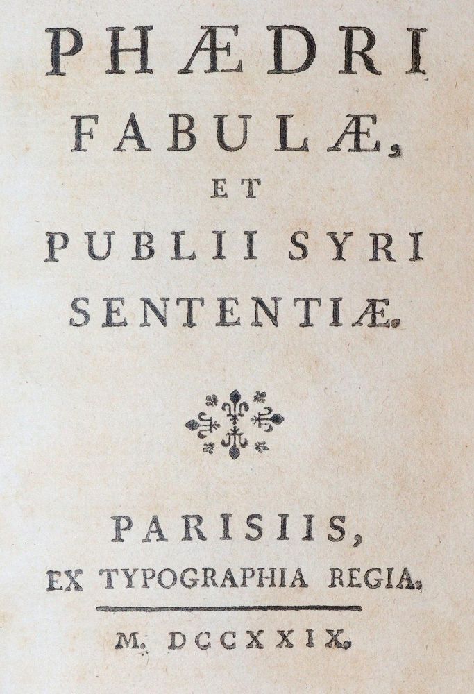 Große Abbildung Nr.1: 144-1055 Phaedrus.: (Literatur und illustrierte Bücher bis 19.Jahrhundert)