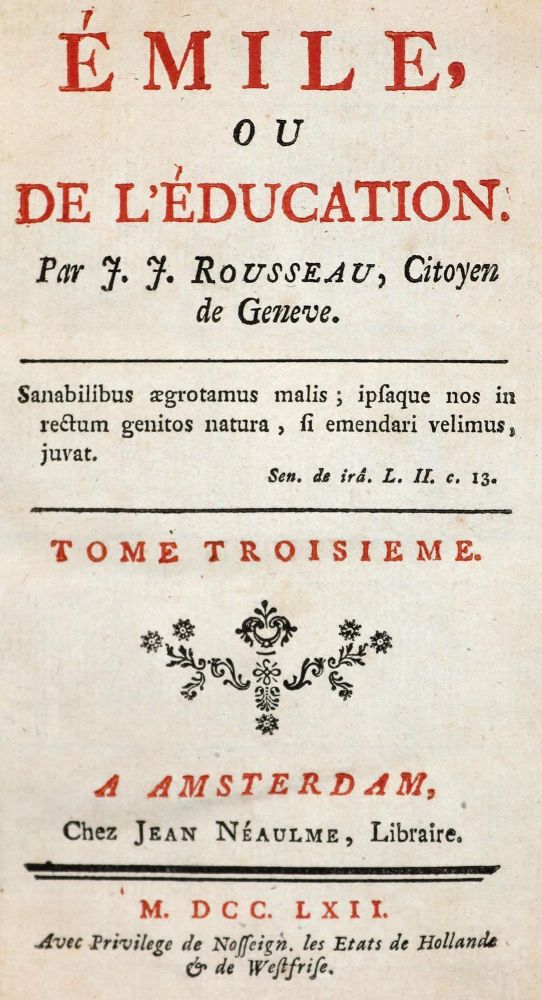 Große Abbildung Nr.1: 144-1065 Rousseau,J.J.: (Literatur und illustrierte Bücher bis 19.Jahrhundert)