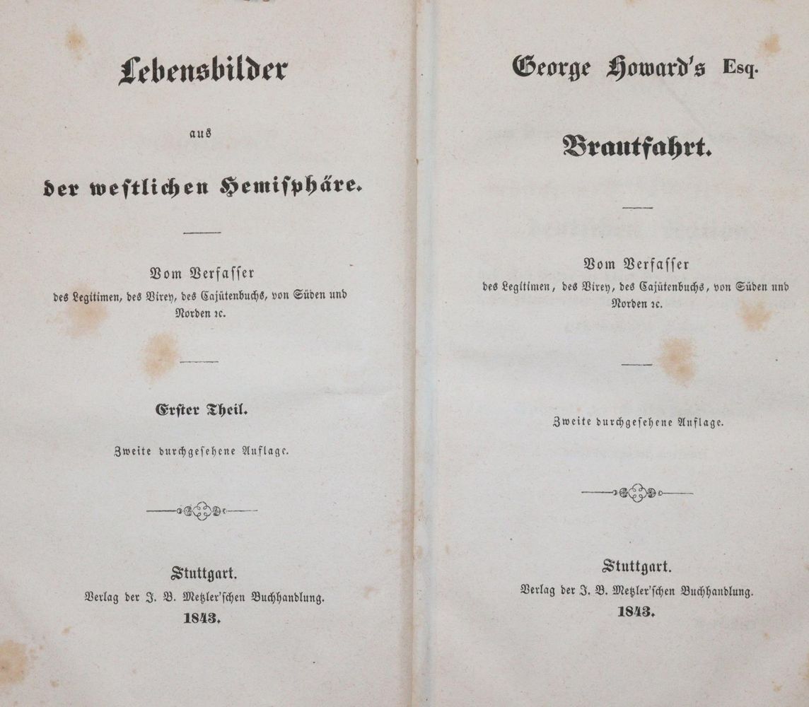 Große Abbildung Nr.1: 144-1075 Sealsfield,C. (d.i. C.M.Postl).: (Literatur und illustrierte Bücher bis 19.Jahrhundert)