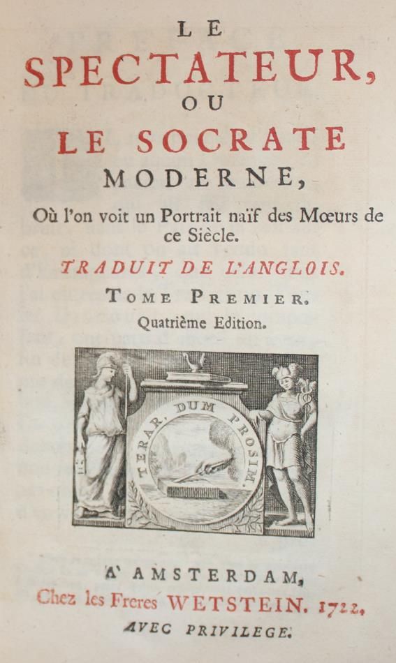 Große Abbildung Nr.1: 144-1077 (Steele,R. u. J.Addison).: (Literatur und illustrierte Bücher bis 19.Jahrhundert)