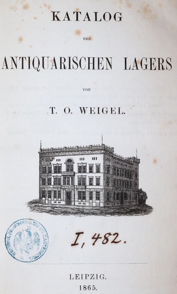 Große Abbildung Nr.1: 144-1091 Weigel,T.O.: (Literatur und illustrierte Bücher bis 19.Jahrhundert)