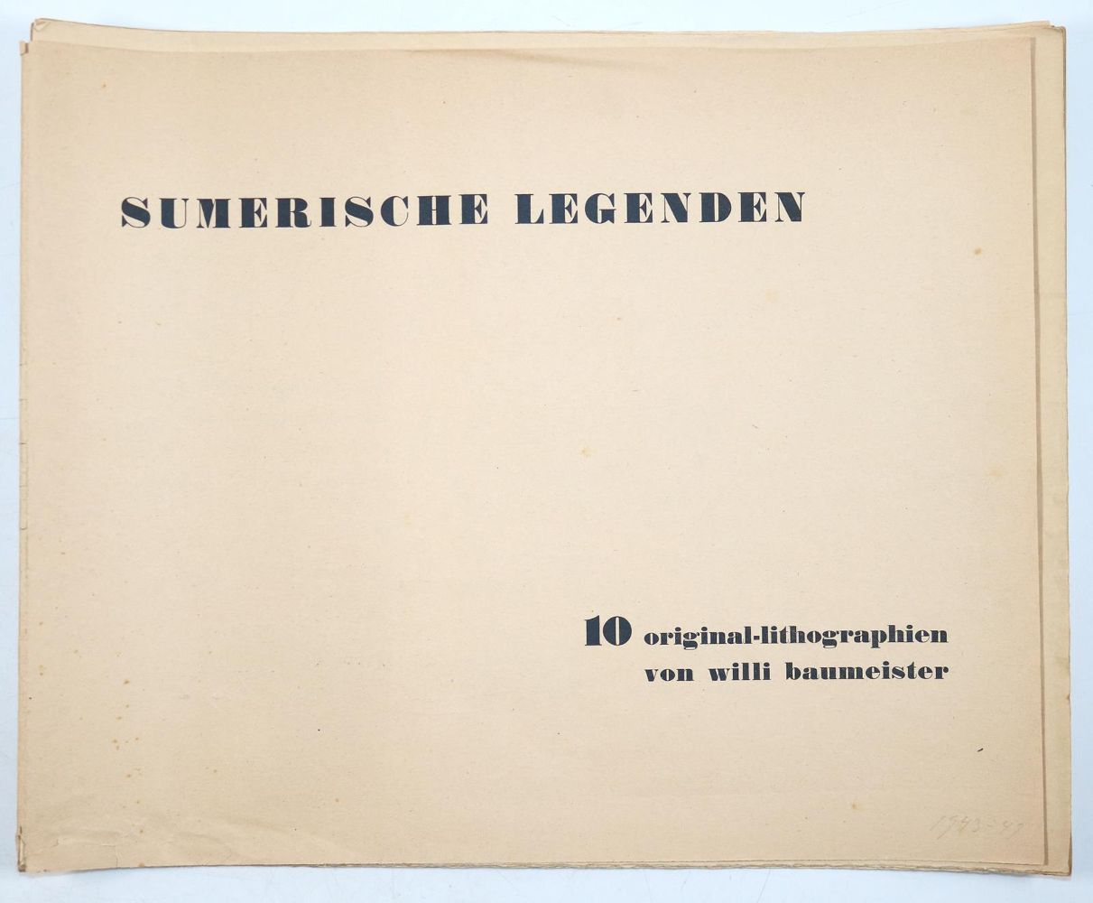 Große Abbildung Nr.12: 144-1105 Baumeister,W.: (Literatur und illustrierte Bücher 20.Jahrhundert - Alte Literatur in modernen Ausgaben)