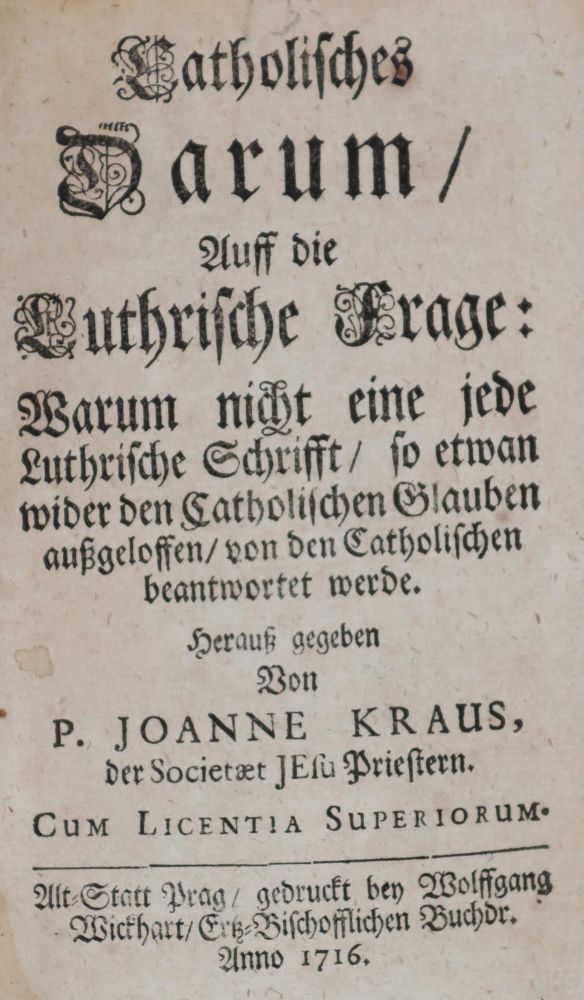 Große Abbildung Nr.3: 144-111 Kraus,J.: (Alte Drucke, Handschriften und Theologie)