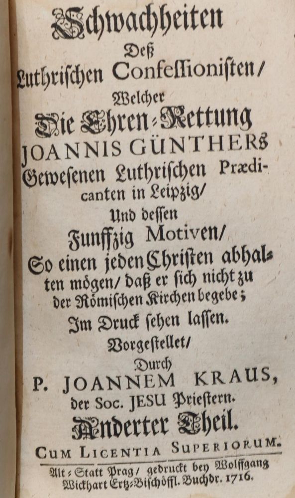 Große Abbildung Nr.4: 144-111 Kraus,J.: (Alte Drucke, Handschriften und Theologie)
