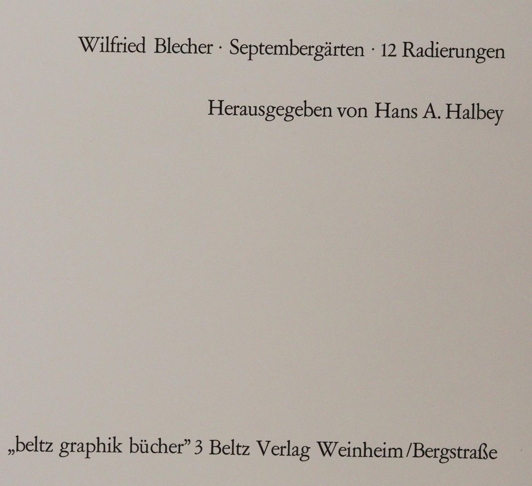 Große Abbildung Nr.5: 144-1110 Blecher,W.: (Literatur und illustrierte Bücher 20.Jahrhundert - Alte Literatur in modernen Ausgaben)