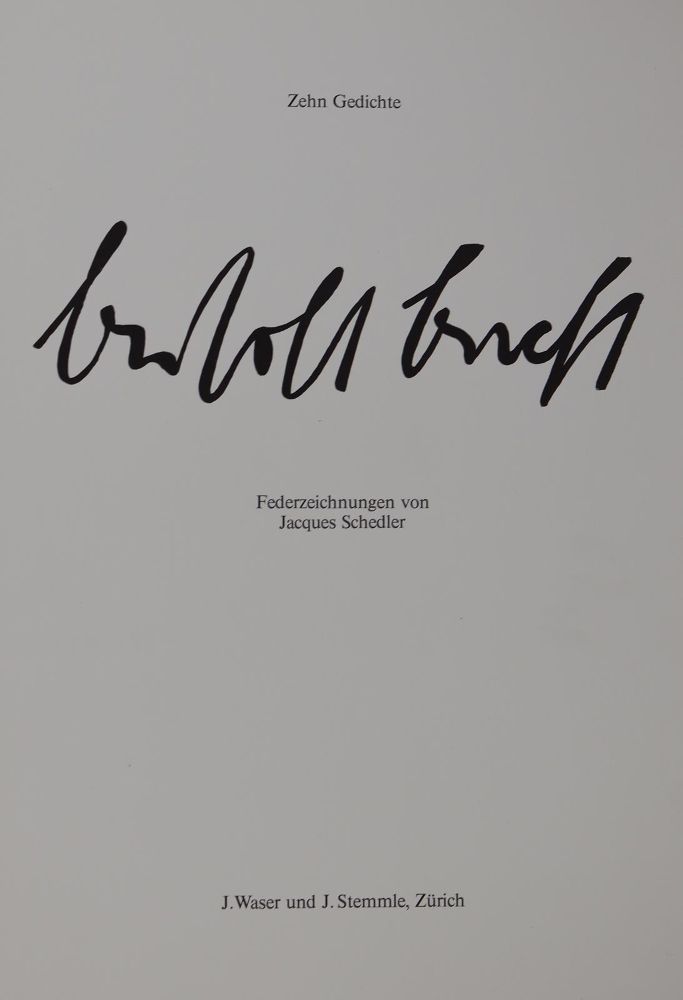 Große Abbildung Nr.3: 144-1117 Brecht,B.: (Literatur und illustrierte Bücher 20.Jahrhundert - Alte Literatur in modernen Ausgaben)