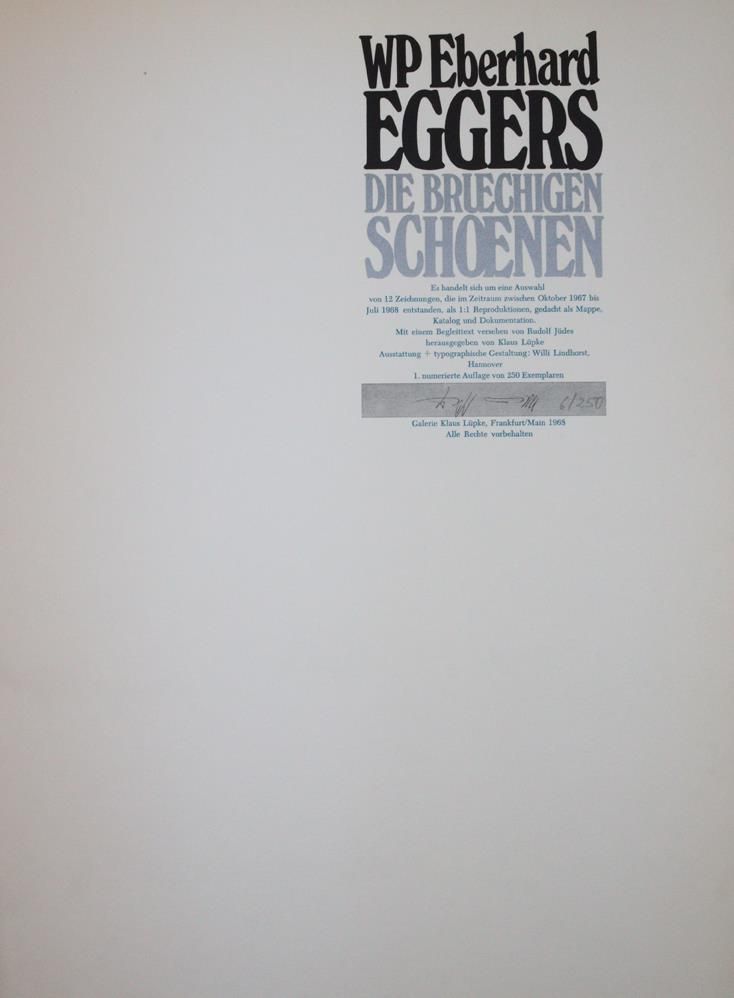 Große Abbildung Nr.1: 144-1132 Eggers,W.P.E.: (Literatur und illustrierte Bücher 20.Jahrhundert - Alte Literatur in modernen Ausgaben)