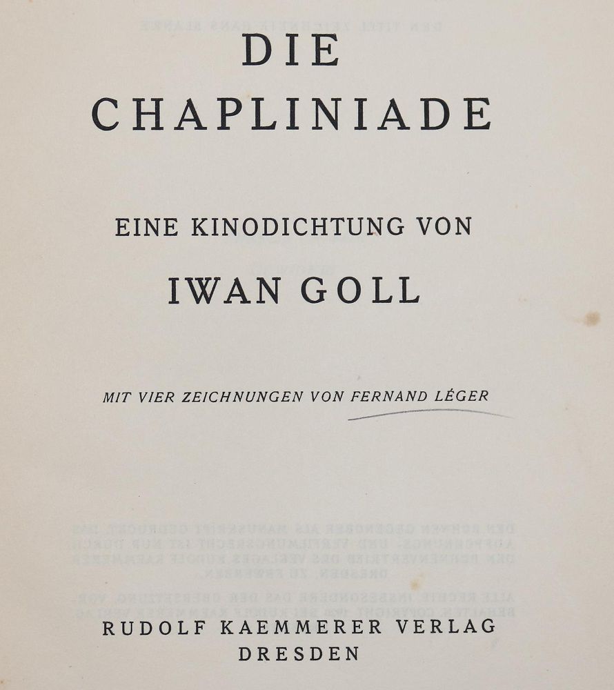 Große Abbildung Nr.2: 144-1165 Goll,I.: (Literatur und illustrierte Bücher 20.Jahrhundert - Alte Literatur in modernen Ausgaben)