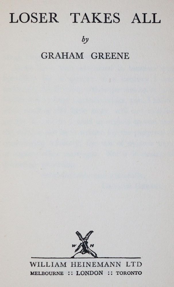 Große Abbildung Nr.1: 144-1169 Greene,G.: (Literatur und illustrierte Bücher 20.Jahrhundert - Alte Literatur in modernen Ausgaben)