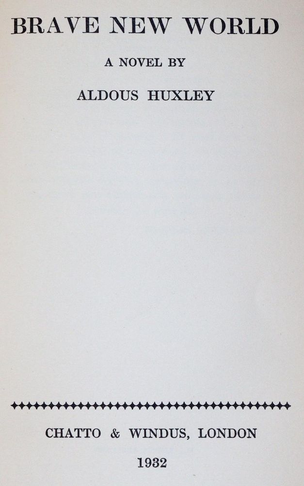 Große Abbildung Nr.1: 144-1186 Huxley,A.: (Literatur und illustrierte Bücher 20.Jahrhundert - Alte Literatur in modernen Ausgaben)