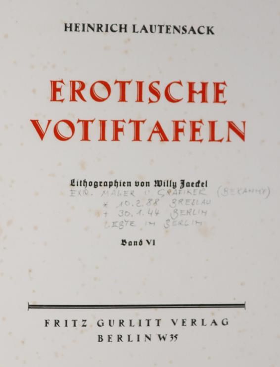 Große Abbildung Nr.1: 144-1191 Lautensack,H.: (Jaeckel)