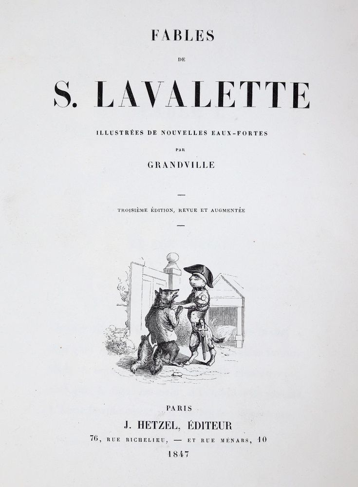 Große Abbildung Nr.1: 144-1207 La Fontaine,J.de.: (Literatur und illustrierte Bücher 20.Jahrhundert - Alte Literatur in modernen Ausgaben)