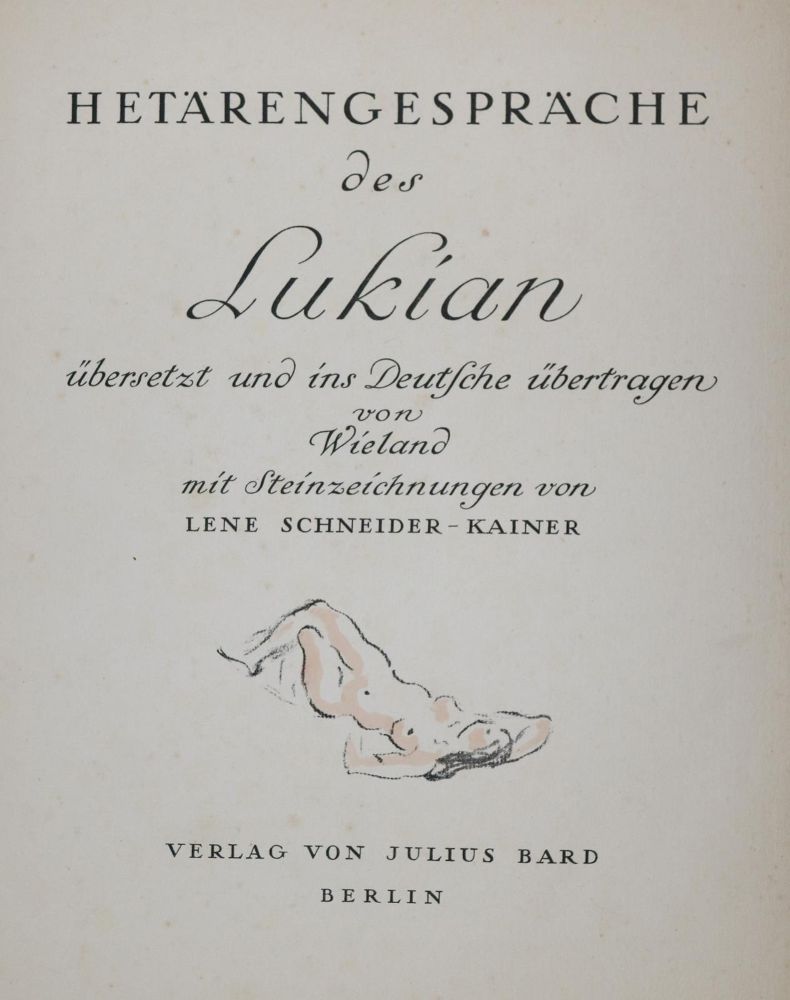 Große Abbildung Nr.4: 144-1209 Lukian.: (Literatur und illustrierte Bücher 20.Jahrhundert - Alte Literatur in modernen Ausgaben)