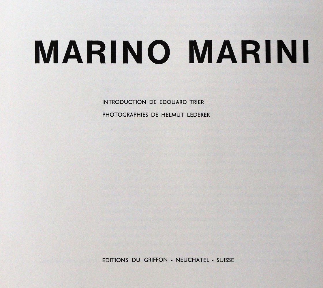 Große Abbildung Nr.1: 144-1221 Marini, Marino.: (Literatur und illustrierte Bücher 20.Jahrhundert - Alte Literatur in modernen Ausgaben)