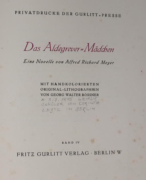 Große Abbildung Nr.1: 144-1223 Meyer,A.R.: (Literatur und illustrierte Bücher 20.Jahrhundert - Alte Literatur in modernen Ausgaben)