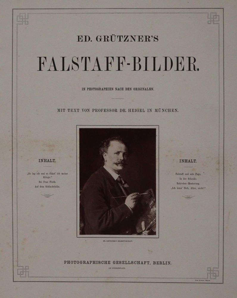 Große Abbildung Nr.1: 144-1243 Grützner,E.: (Photographie)
