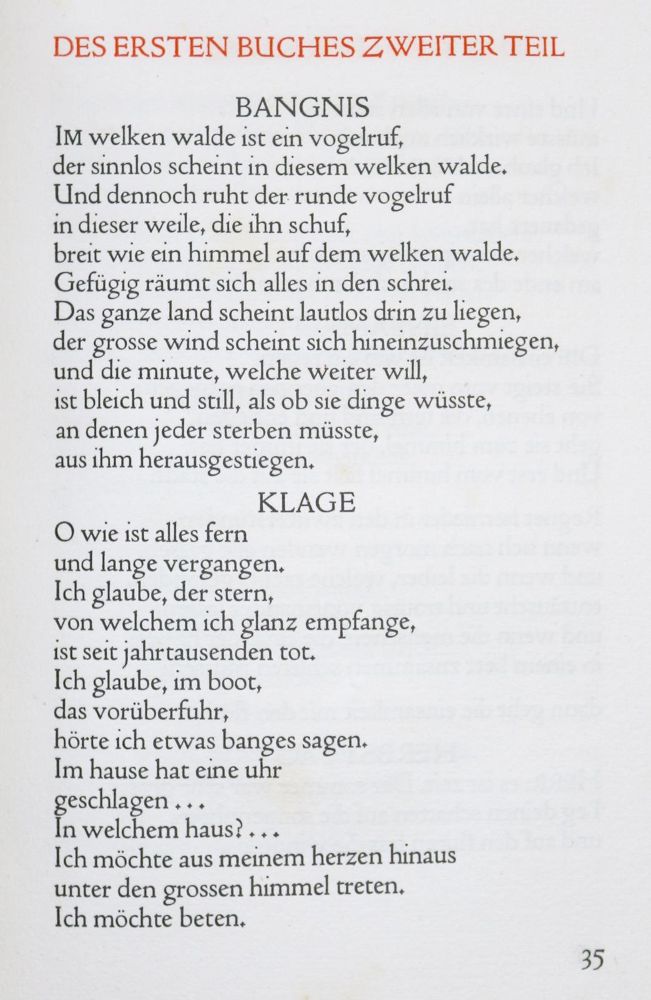 Große Abbildung Nr.3: 144-1260 Rilke,R.M.: (Literatur und illustrierte Bücher 20.Jahrhundert - Alte Literatur in modernen Ausgaben)