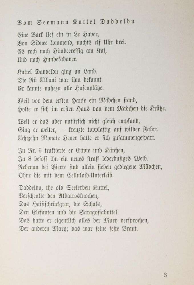 Große Abbildung Nr.3: 144-1262 Ringelnatz,J. (d. i. H. Bötticher).: (Literatur und illustrierte Bücher 20.Jahrhundert - Alte Literatur in modernen Ausgaben)