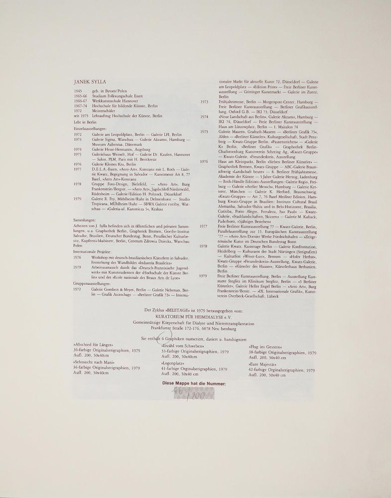 Große Abbildung Nr.4: 144-1284 Sylla,J.: (Literatur und illustrierte Bücher 20.Jahrhundert - Alte Literatur in modernen Ausgaben)