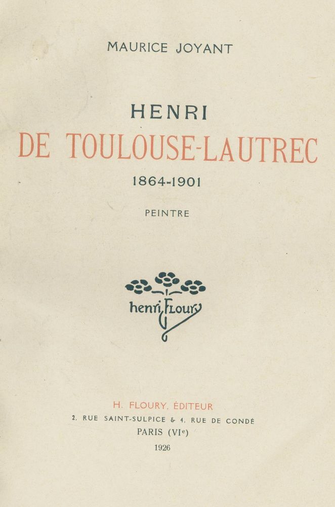 Große Abbildung Nr.1: 144-1288 Joyant,M.: (Toulouse-Lautrec)