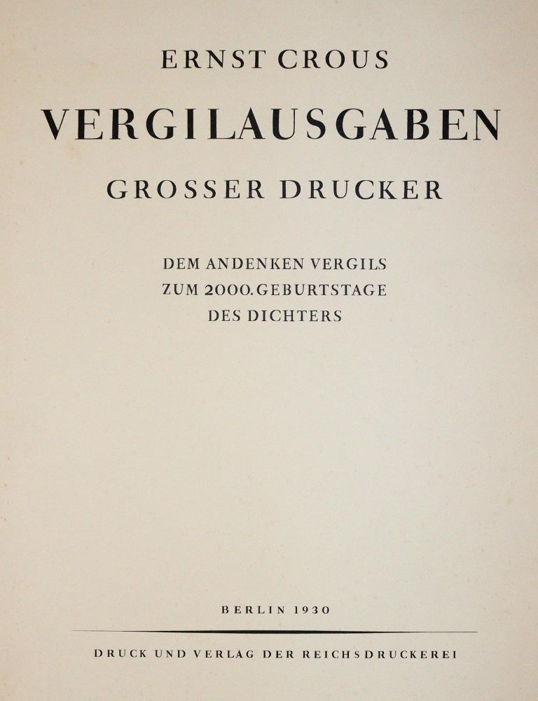 Große Abbildung Nr.1: 144-1294 Crous,E.: (Vergil)