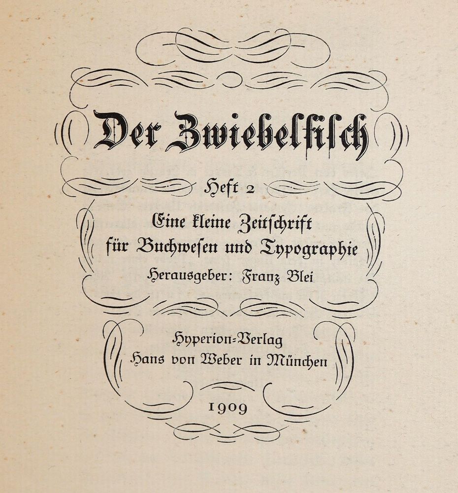 Große Abbildung Nr.2: 144-1304 Zwiebelfisch, Der.: (Literatur und illustrierte Bücher 20.Jahrhundert - Alte Literatur in modernen Ausgaben)